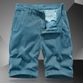 thumbnail image 2 of Shorts Cargo pour Hommes Été Décontracté Bermuda Respirant Bleu 31, 2 of 8