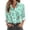 Cyan, variant on WTOBBY Floral Design Women's Button Down Long Sleeve Shirt, Classic Collar Casual Top, Comfortable Blouse for Work and Weekend, Seasonal Transition Piece,Beige L