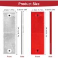 thumbnail image 2 of AYBUY 24 Pcs Reflectors Trailer Self Adhesive Trailer Rectangular Reflectors Car Rear Reflector Truck Reflector for Gate Posts Motorcycle Caravan Truck, 2 of 5