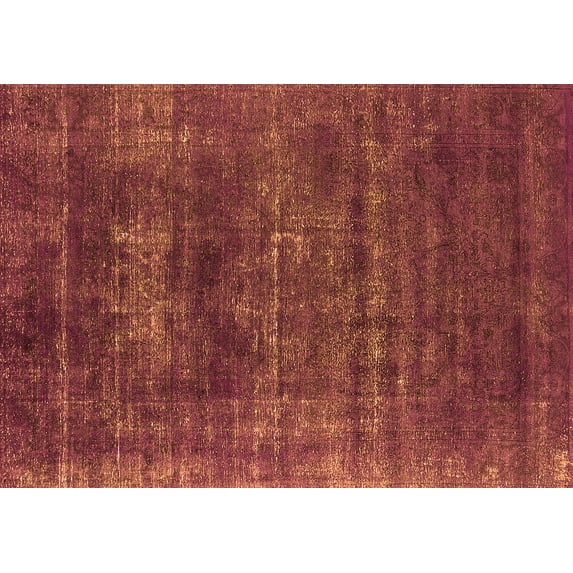 Ahgly Company Indoor Rectangle Oriental Orange Industrial Area Rugs, 8' x 12'