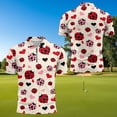 thumbnail image 4 of Aplkyhs Love Ladybug Matching Golf Shirts for Couple Quarter Zip Couple Golf Matching Outfits Breathable Fabric Mens Hawaiian Shirt Keep Cool in Hot Weather Machine Washable, 4 of 6