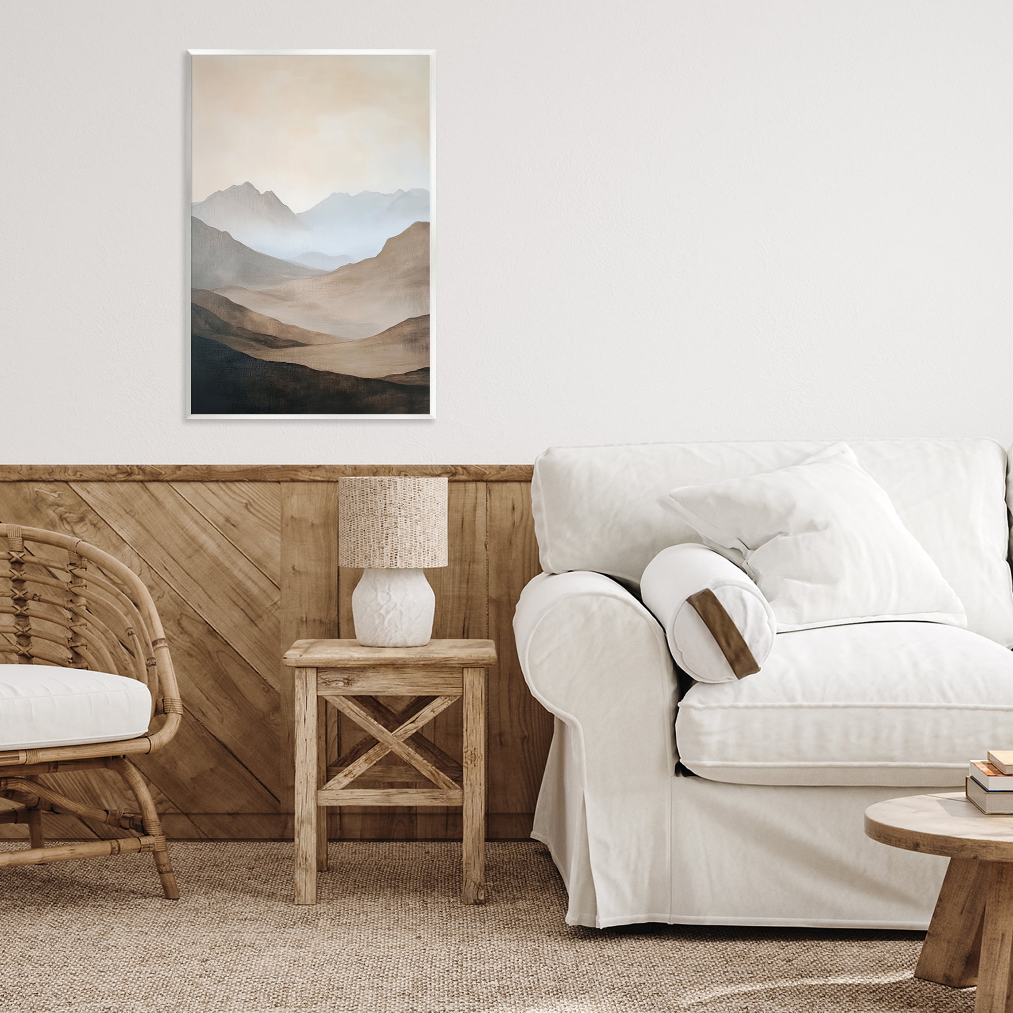 Stupell Industries Foggy Mountains Over Valley Wall Plaque Art, design by Petal Prints Design