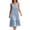 Light Blue, variant on Women's Cotton Sleeveless Maxi Dresses Boho Tiered Ruffle A Line with Eyelet Casual Summer Beach Vacation Dresses