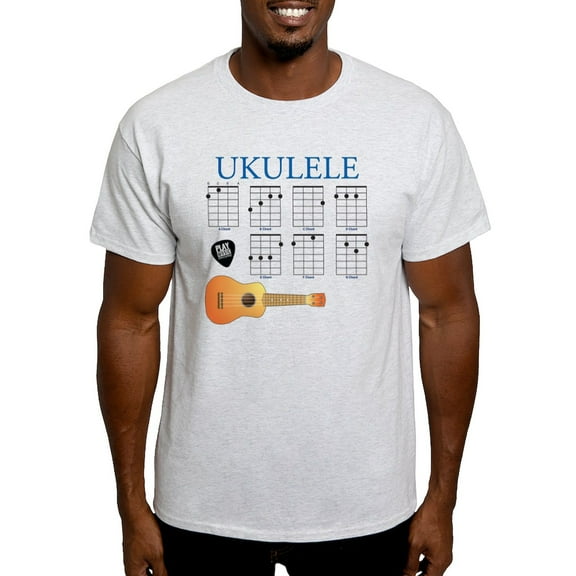 CafePress - Ukulele 7 Chords Light T Shirt - Men's Classic Graphic T-Shirt