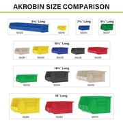 Akro-Mils Stackable Storage Bins, AkroBins 30230 Stacking Organizer, 11x5x5, Blue, 12-Pack