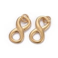 thumbnail image 2 of 10pcs 304 Stainless Steel Charms with Jump Ring Infinity Golden 20.5x10.5x2mm Hole: 4mm, 2 of 2