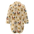 thumbnail image 5 of Xoenoiee Rooster Chicken Sunflower Print Women's Button Cover Up Bathing Suit Lightweight Swimwear Long Sleeve Beach Swim Shirt Summer Dress for Women, M, 5 of 7