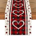 thumbnail image 2 of Delicate Valentine Day Table Cover Linen Printed Party Table Flag Checke Table Runners 48 Inches Long Blanket Baby Winter Table 84 Tablecloth Checke Valentines Home Decorations Table Mint Kitchen, 2 of 4