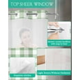 thumbnail image 4 of No Hook Shower Curtain with Snap in Liner, Geometric Simple Green Plaid Hotel Shower Curtains for Bathroom, Washable Shower Curtain Liner Set with Mesh Top Window, 72"x72", 4 of 6