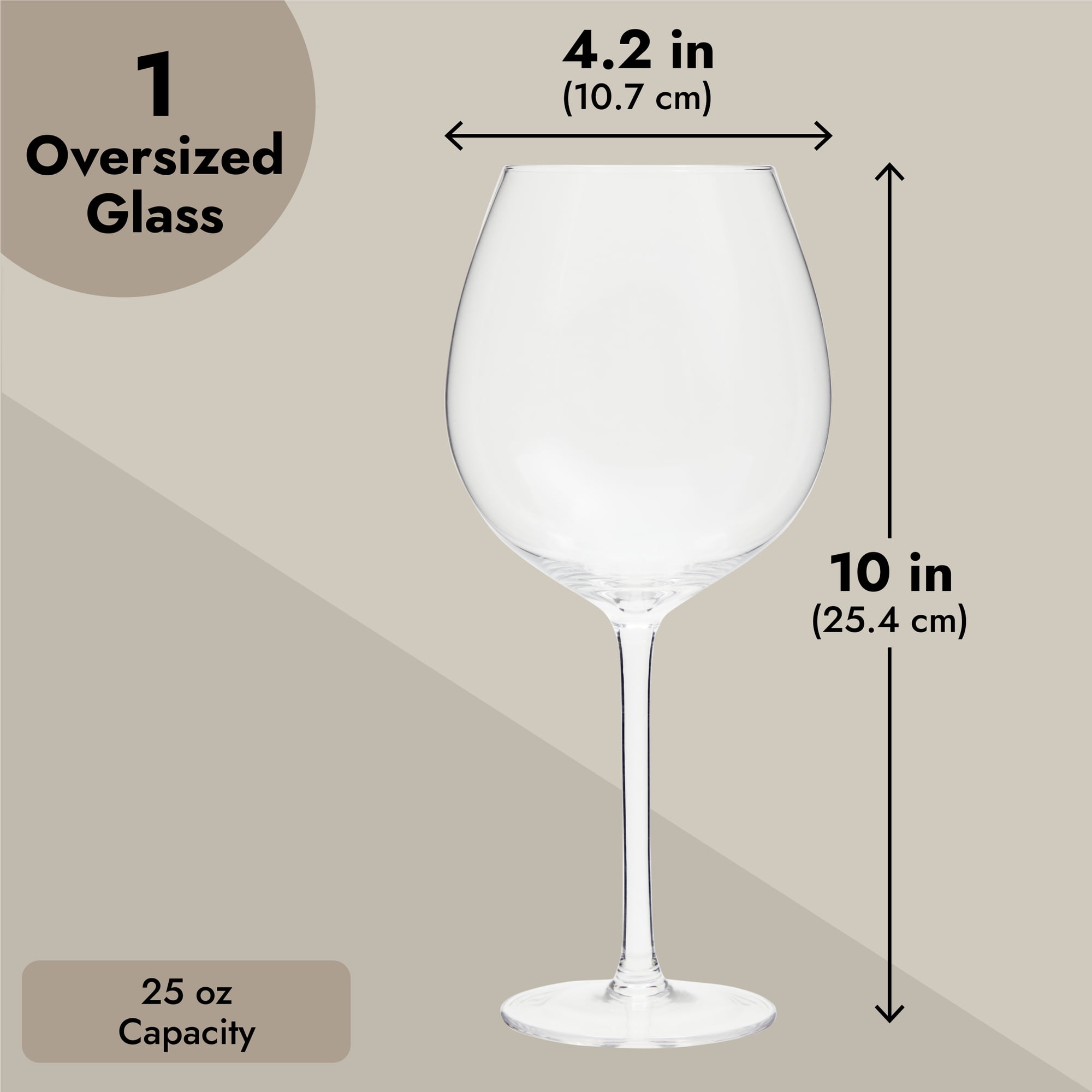 Big Wine Glasses | Set of 2 I Giant Oversized Full Bottle Wine Glasses I Large Red & White Wine Glass with Stem I Ultra Premium, Hand Blown Crystal
