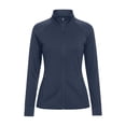 thumbnail image 3 of WAGUTH Women's Sun Protection Athletic Jacket Long Sleeve Full-Zip Workout Running Tops with Thumb Holes & Pockets,Dark Blue,XXL, 3 of 5