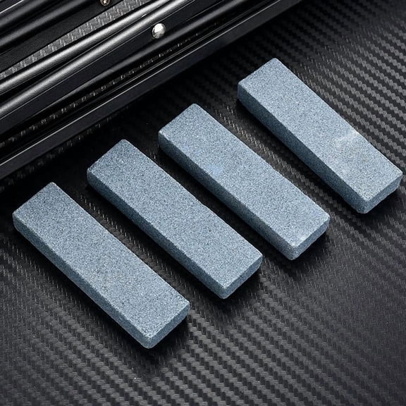 4 PCS Pocket Sharpening Stone 2.83" x 0.79", Dual Grit Mini Knife Sharpener, Portable Silicon Carbide Whetstone for Scissors Hunting Knives Fishing Hooks Outdoor