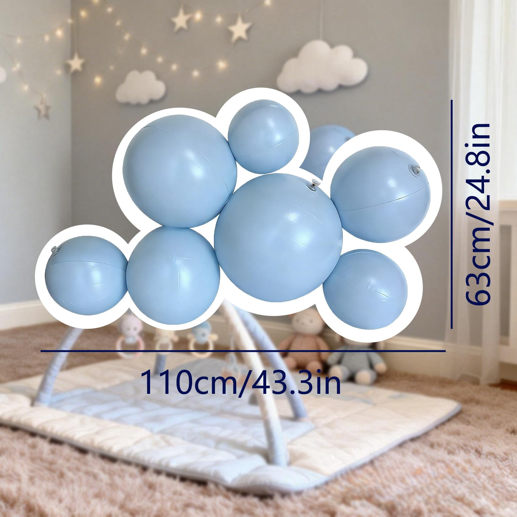 Balloon Arch Kit, Reusable Balloon Garland, Inflatable Balloon Garland Arch Kit, 7 Linked PVC Balloons, Quick Inflate & Easy Setup for Birthdays, Weddings & Events