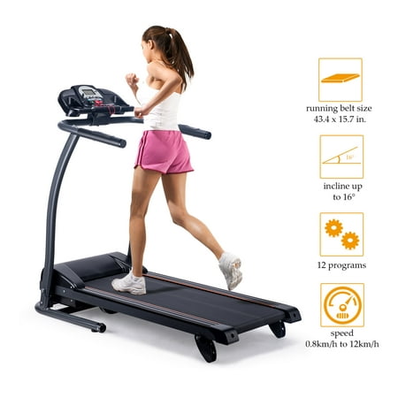 Motorized Treadmill Fitness Health Running Machine Equipment for Home Foldable & Incline 43.3