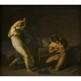 thumbnail image 2 of Nicolai Abraham Abildgaard 16x15 Gold Ornate Wood Frame and Double Matted Museum Art Print Titled - Fotis Sees Her Lover Lucius Transformed into an Ass. Motif from Apeleius’ the Golden Ass (, 2 of 4