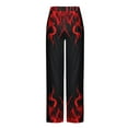 thumbnail image 4 of Dihao Pants for Men Men's Casual Flame Printing Bandage Loose Sport Cool Pajama Pants Trousers Full Length Pants Trendy Wide Leg Trousers, 4 of 4