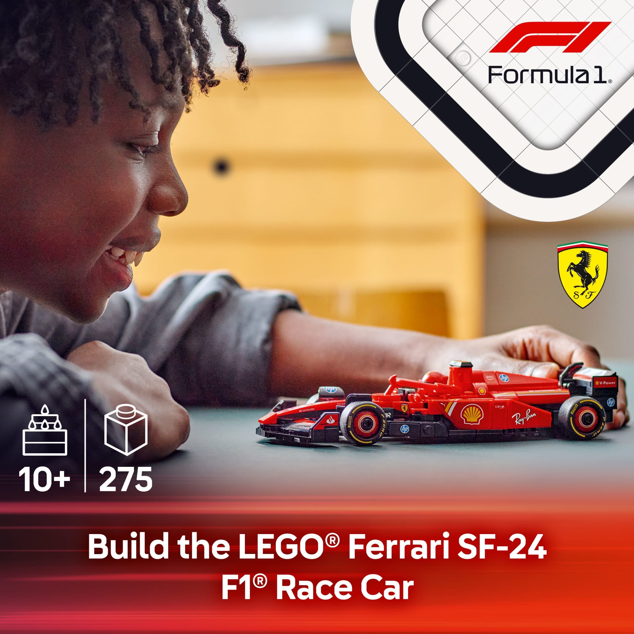 LEGO Speed Champions Ferrari SF-24 Coche de Carreras F1 de Juguete - Set de Construcción para Niños, Niñas y Niñas, Mayores de 10 Años - Regalo para Cumpleaños - Kit de Modelo de Coche Ferrari F1 para Exhibir o Jugar - 77242 3