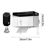 Complete Turtle Habitat Kit with Basking Light, Small Glass Terrarium with Sunbathing Platform for Aquatic Turtles and Reptiles