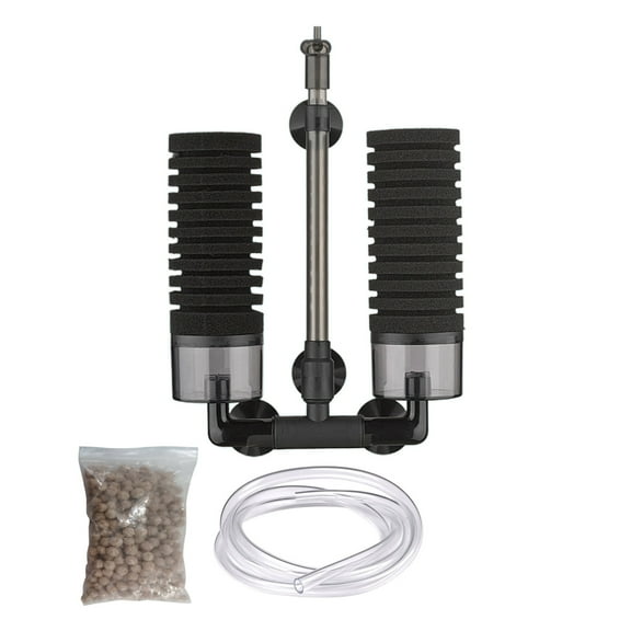 Aquarium Biochemical Sponge Filter Sponge Foams Filter with Suction Cups Quiet for Small Fish Tanks