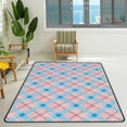 thumbnail image 3 of Coolnut Lightweight Soft Area Rugs 60x39 inch, Plaid Pattern Floor Carpet Mat for Kids Playing Room Hardwood Floor Living Room, 3 of 6