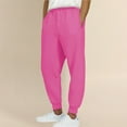 thumbnail image 5 of Pink Sweatpants Women Mens Pants Casual Solid Color Track Cuff Workout Pants with Pocket Fashion Clothing, 5 of 6