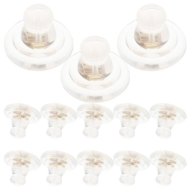 Hytrove 100Ud Earring Backs De Silicona Transparentes Para Pendientes Sujetan Y Protegen Con