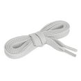 thumbnail image 2 of 2 Pares De Cordonas Cintilla Agujetas De Capa Doble Gruesas Planas Huecas Unisexo uxcell Gris Blanco 100cm, 2 of 4