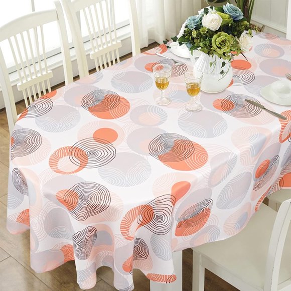 Modern Oval Tablecloth for Oval Table Waterproof Table Cloths for Dining Room Indoor Outdoor Home Decorative Table Cloth-60x102in