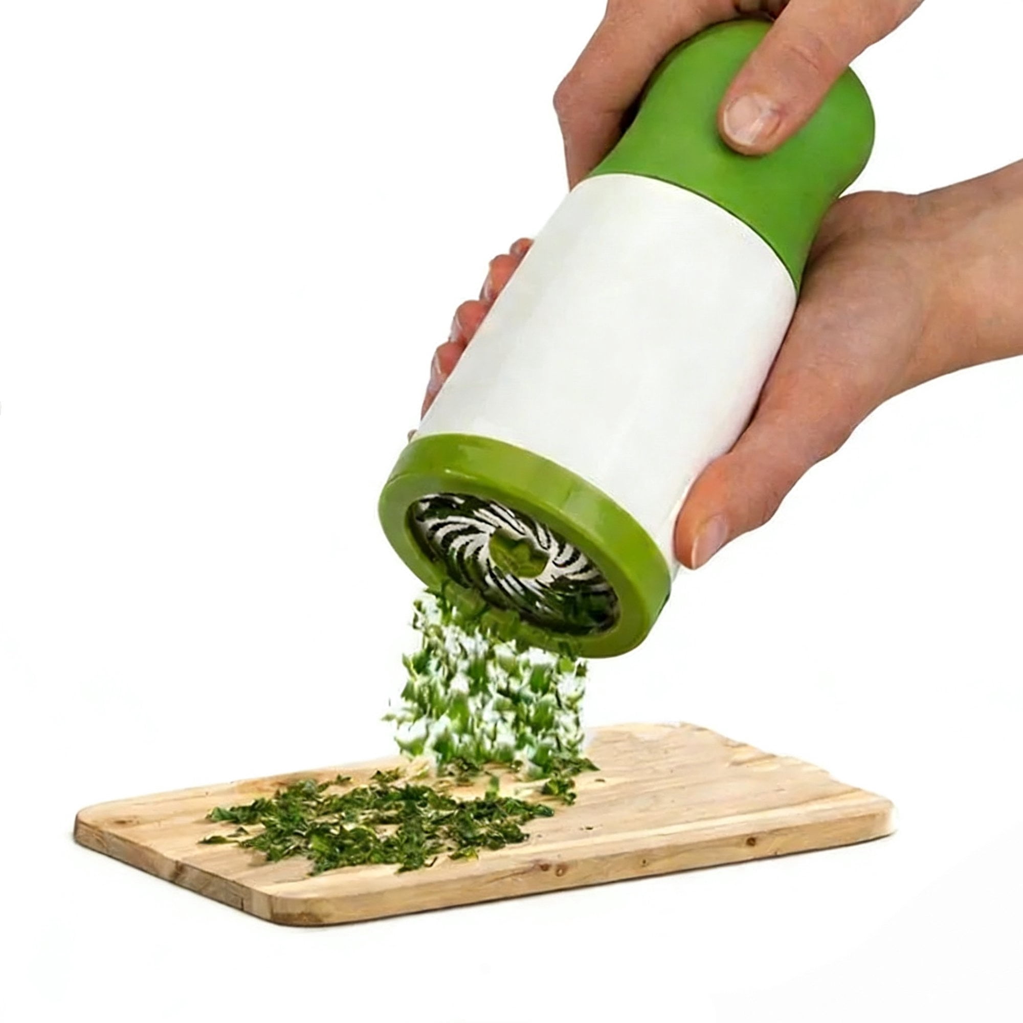 Manual Herb Grinder & Spice Mill, Stainless Steel Parsley Shredder & Vegetable Chopper, Handheld Herb Grinder for Fresh Cilantro, Mint, Basil and Garlic, Dishwasher Safe Kitchen Gadget