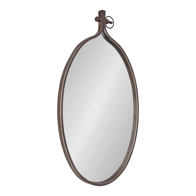 Kate and Laurel Yitro Metal Framed Wall Mirror, Bronze 20x34