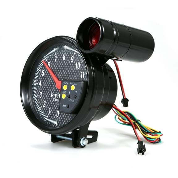 Automobile Tachometer, LED 7 Colors, Carbon Fiber Dial, 5 Inch Diameter, for a Customized Driving Experience