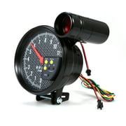 Pinnaco 5 Inch Tachometer Carbon Fiber Face LED Pointer, 7 Colors Optional, for Automobiles
