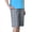 Gray/Malibu blue, variant on Women's Stretchable Plaid Bermuda Shorts #2821