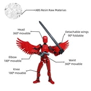 HYEASTR T13 Action Figure Set (Assembly Completed), 3D Printed Multi-Jointed, Titan 13 Action Figures with Wings, Multi-Articular Lucky Mobile Robot, Desktop Decorations for Game Lovers Toys - Set A