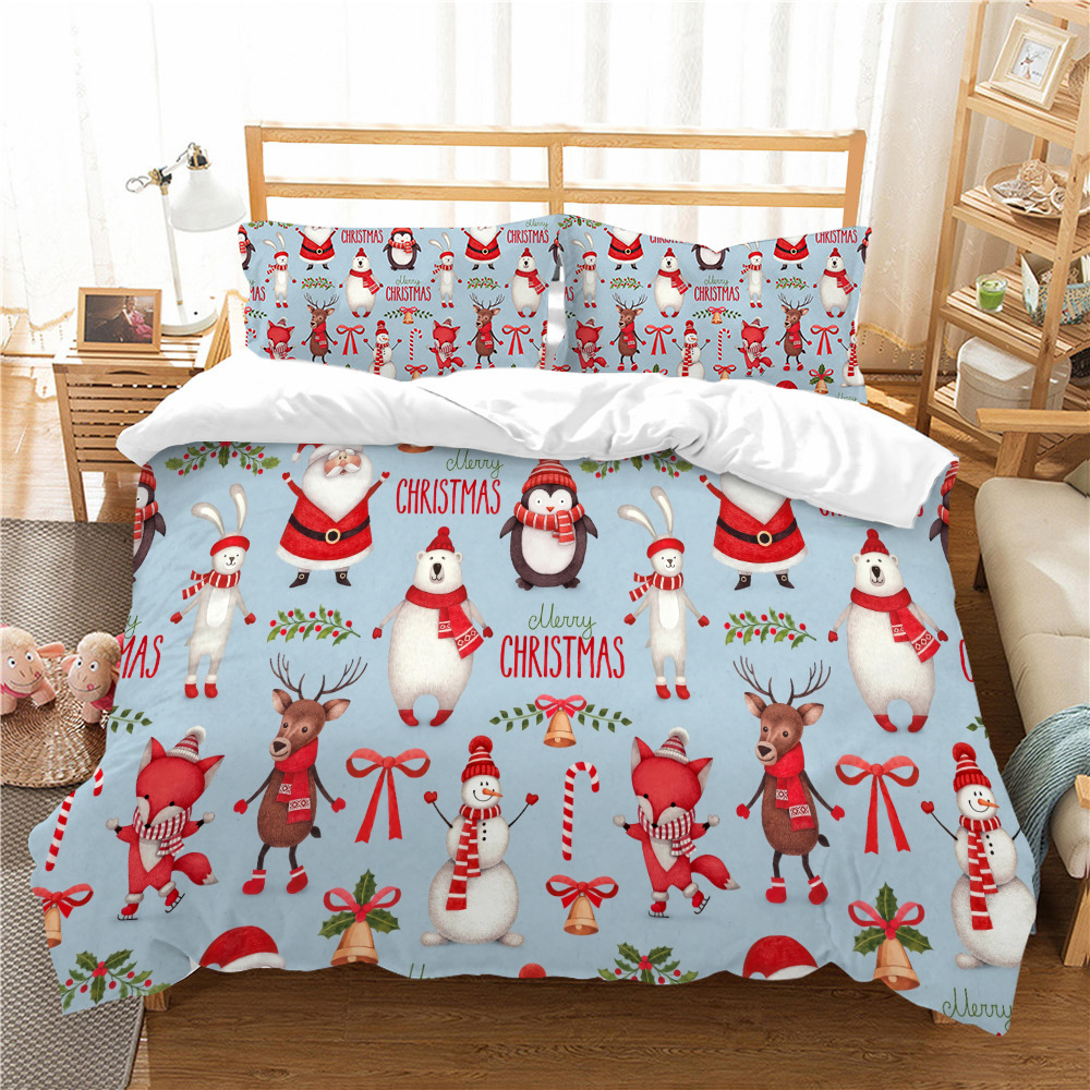 Christmas Comforter Bedding Sets King Queen Colorful Christmas Tree