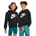 thumbnail image 2 of Nike Unisex Youth Kids Club Fleece Hoodie Black Small, 2 of 2