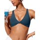 thumbnail image 1 of Top de Bikini CRZ YOGA con Frente Torcido y Tirantes Cruzados Azul XL, 1 of 5