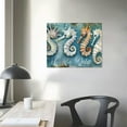 thumbnail image 4 of Fenyluxe Ocean Beach Nautical Seashell Starfish Wal tWall Decor Rustic Shell Coastal Theme Pictures Canvas Prints Modern Artwork for Home Living Room Bedroom Bathroom 20x16 in/16x12 in, 4 of 6