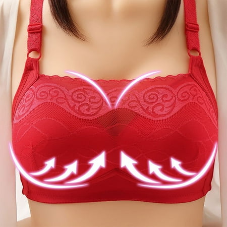 

Tube Tops For Women Lace Unwired Bra Comfort Bra Plus Size Full Cup Thin Underwear