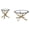 Rose Brass - 2-Piece, variant on Brooke 2-piece Round Coffee and End Table Set Chrome