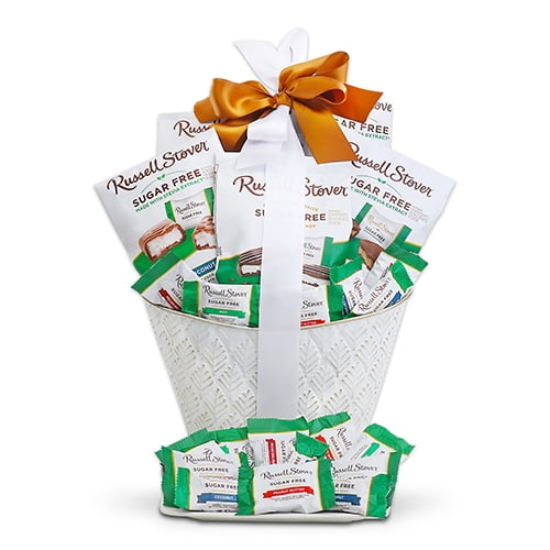 Alder Creek Gift Baskets Russell Stover Sugar Free Chocolate Gift Basket (6 Items)