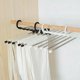 thumbnail image 5 of 1 Pcs Black Multifunctional Household Folding Trouser Rack, Wardrobe Wardrobe Storage Hanging Rack, 5 of 5