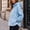 Blue, variant on FDGIU Women Gingham Zip Up Jacket Collared Long Sleeve Drawstring Hem Casual Plaid Outerwear, Fall Lightweight Checkered Bomber Style Coat