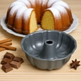 thumbnail image 3 of 1 Piece 10 Inch Heavy Duty Fluted Tube Cake Pan Nonstick Baking Mold Dishwasher Safe, 3 of 5