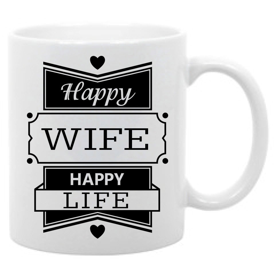 happy wife happy life mug
