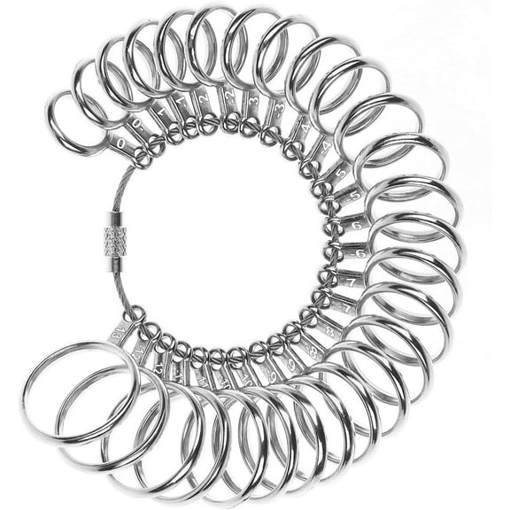 Ring Sizer - Finger Gauges Measuring Ring Tool 27 PCs Size 1-13 with Half Size