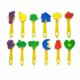 thumbnail image 1 of Kids Art Sponge Brush Tool Kit for DIY Painting and Stamping Projects with EVA Foam Craft Supplies, 1 of 1
