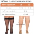 thumbnail image 2 of 20Pairs Plus Size Knee High Stockings for Women 15D Sheer Nylons Socks with Wide Calf, 2 of 6