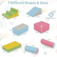 thumbnail image 3 of Gymax 7 Pcs Toddler Climbing Blocks w/Hook Loop Fasteners Waterproof PU Leather Cover, 3 of 8