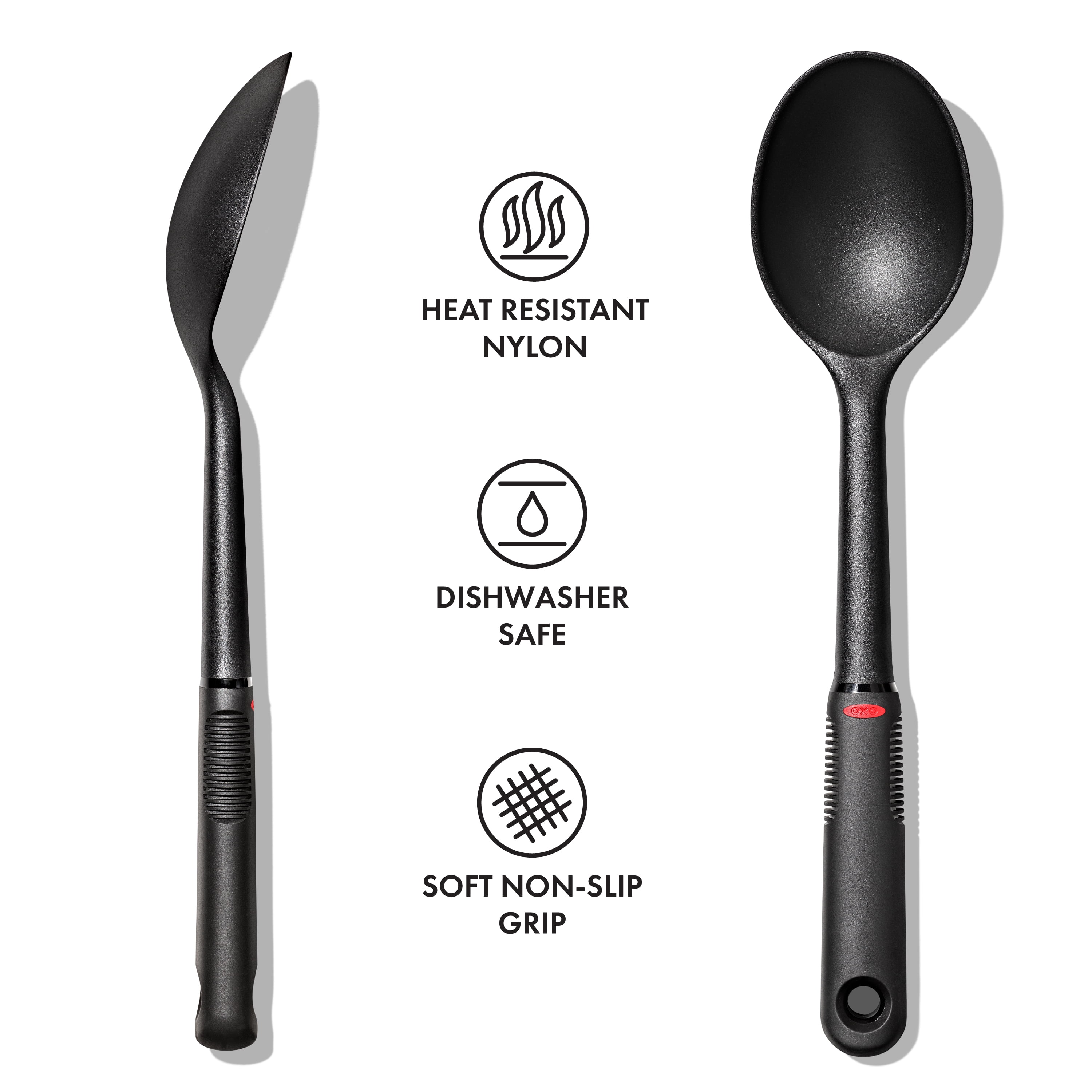 OXO Softworks 13" Nylon Cooking Spoon, Black